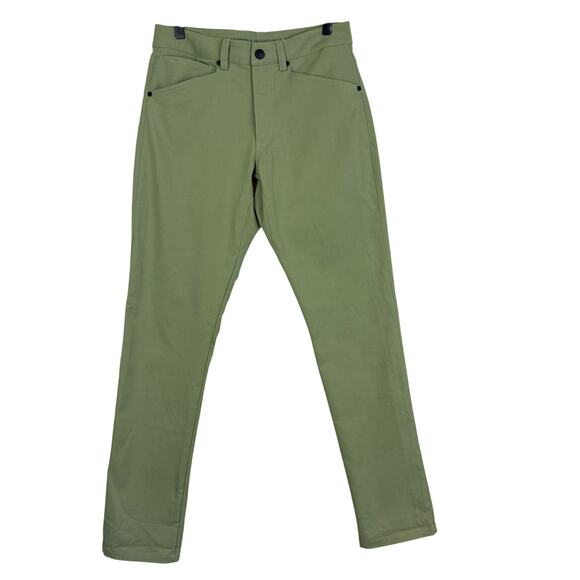 Myles Mens Tour Pant Modern Slim Fit 32” Green Stretch - Size S - Picture 1 of 9